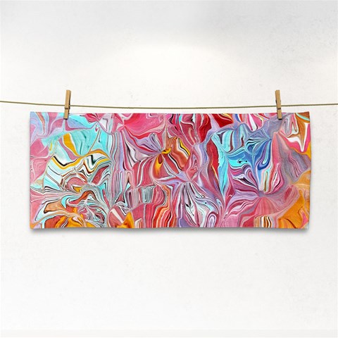 Marbling art Hand Towel from ArtsNow.com Front