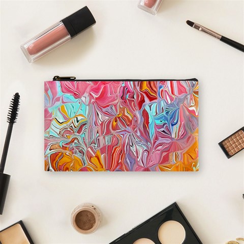 Marbling art Cosmetic Bag (Small) from ArtsNow.com Front