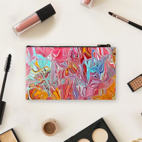 Marbling art Cosmetic Bag (Small) from ArtsNow.com Back