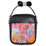 Marbling art Girls Sling Bag