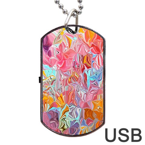 Marbling art Dog Tag USB Flash (One Side) from ArtsNow.com Front