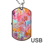 Marbling art Dog Tag USB Flash (One Side)