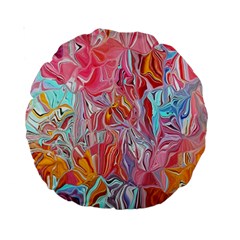 Marbling art Standard 15  Premium Round Cushions from ArtsNow.com Front