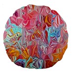 Marbling art Large 18  Premium Round Cushions