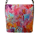 Marbling art Flap Closure Messenger Bag (L)