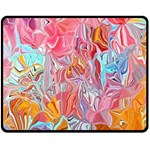 Marbling art Two Sides Fleece Blanket (Medium)