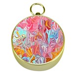 Marbling art Gold Compasses