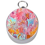 Marbling art Silver Compasses