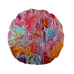 Marbling art Standard 15  Premium Flano Round Cushions