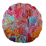 Marbling art Large 18  Premium Flano Round Cushions