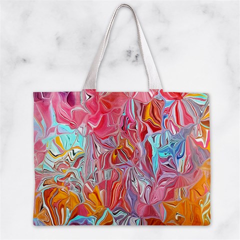 Marbling art Zipper Mini Tote Bag from ArtsNow.com Front