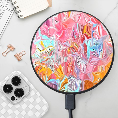 Marbling art Wireless Fast Charger(Black) from ArtsNow.com Front