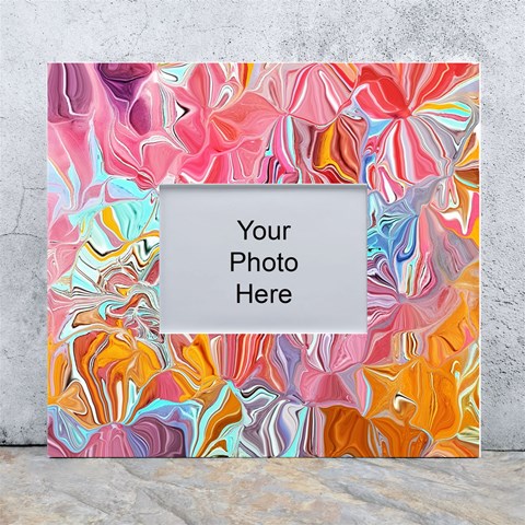 Marbling art White Wall Photo Frame 5  x 7  from ArtsNow.com Front