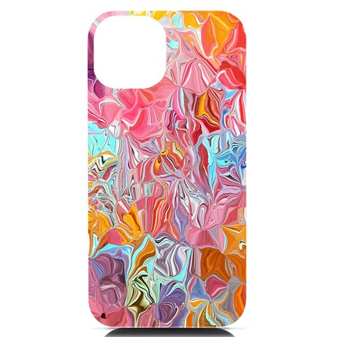 Marbling art iPhone 14 Black UV Print Case from ArtsNow.com Front