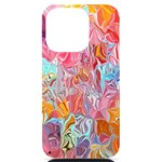 Marbling art iPhone 14 Pro Black UV Print Case