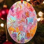 Marbling art UV Print Acrylic Ornament Oval