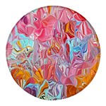 Marbling art Round Glass Fridge Magnet (4 pack)