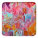 Marbling art Square Glass Fridge Magnet (4 pack)