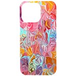 Marbling art iPhone 15 Pro Max Black UV Print PC Hardshell Case