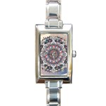 Pattern Nature Rectangle Italian Charm Watch