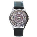 Pattern Nature Round Metal Watch