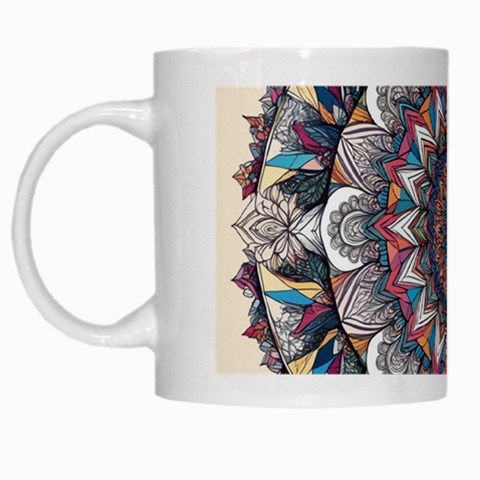 Pattern Nature White Mug from ArtsNow.com Left