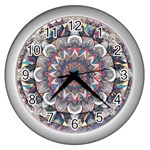 Pattern Nature Wall Clock (Silver)