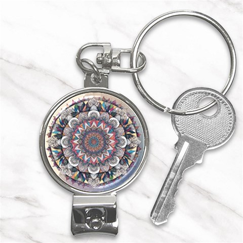 Pattern Nature Nail Clippers Key Chain from ArtsNow.com Front