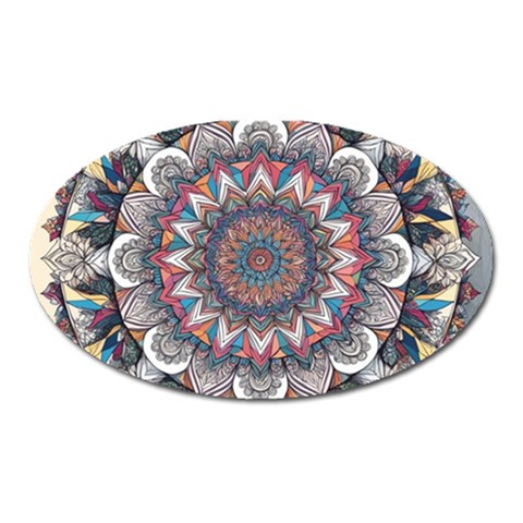 Pattern Nature Oval Magnet from ArtsNow.com Front