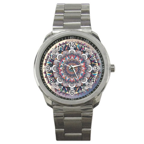 Pattern Nature Sport Metal Watch from ArtsNow.com Front