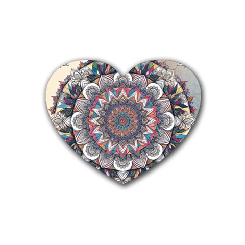 Pattern Nature Rubber Heart Coaster (4 pack) from ArtsNow.com Front