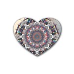 Pattern Nature Rubber Heart Coaster (4 pack)