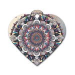 Pattern Nature Dog Tag Heart (One Side)