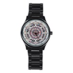 Pattern Nature Stainless Steel Round Watch