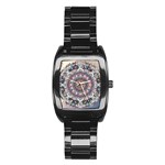 Pattern Nature Stainless Steel Barrel Watch