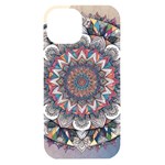 Pattern Nature iPhone 15 Black UV Print PC Hardshell Case