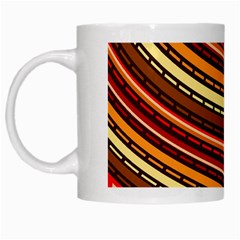 Waves Pattern Abstract Neutrals White Mug from ArtsNow.com Left