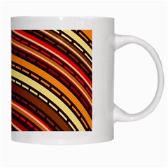 Waves Pattern Abstract Neutrals White Mug from ArtsNow.com Right