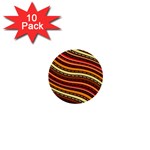 Waves Pattern Abstract Neutrals 1  Mini Buttons (10 pack) 