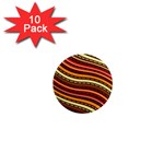 Waves Pattern Abstract Neutrals 1  Mini Magnet (10 pack) 