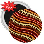 Waves Pattern Abstract Neutrals 3  Magnets (10 pack) 