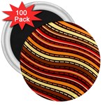 Waves Pattern Abstract Neutrals 3  Magnets (100 pack)