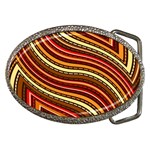 Waves Pattern Abstract Neutrals Belt Buckles