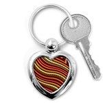 Waves Pattern Abstract Neutrals Key Chain (Heart)