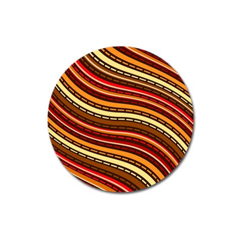 Waves Pattern Abstract Neutrals Magnet 3  (Round) from ArtsNow.com Front