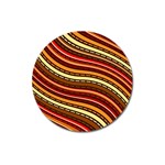 Waves Pattern Abstract Neutrals Magnet 3  (Round)