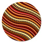 Waves Pattern Abstract Neutrals Magnet 5  (Round)