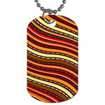 Waves Pattern Abstract Neutrals Dog Tag (One Side)