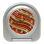 Waves Pattern Abstract Neutrals Travel Alarm Clock