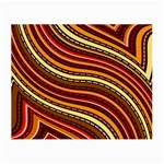 Waves Pattern Abstract Neutrals Small Glasses Cloth